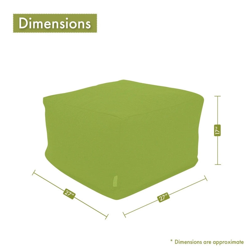 Majestic Home Goods Pouf Ottoman Treillis Intérieur Extérieur 68,5 cm L x 68,5 cm l x 43 cm H
