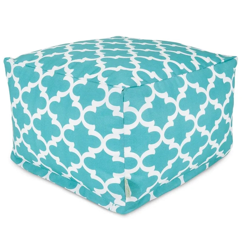 Majestic Home Goods Pouf Ottoman Treillis Intérieur Extérieur 68,5 cm L x 68,5 cm l x 43 cm H