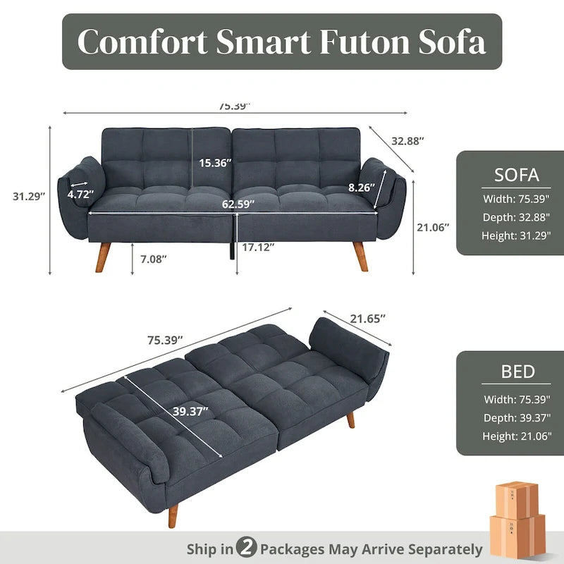 Canapé pour salon, Causeuse Futons pour petit espace, chambre, appartement, studio