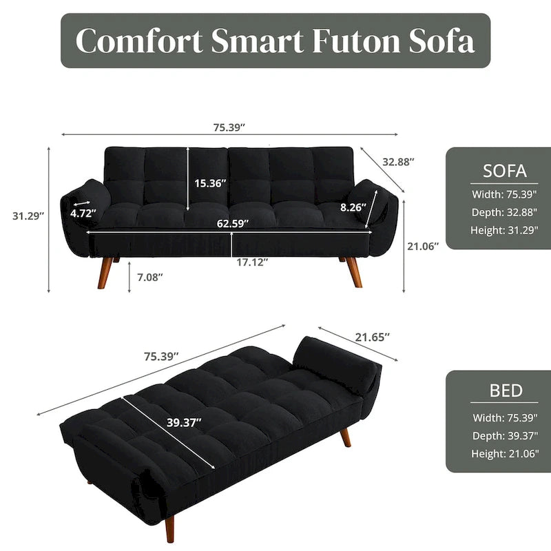 Canapé pour salon, Causeuse Futons pour petit espace, chambre, appartement, studio