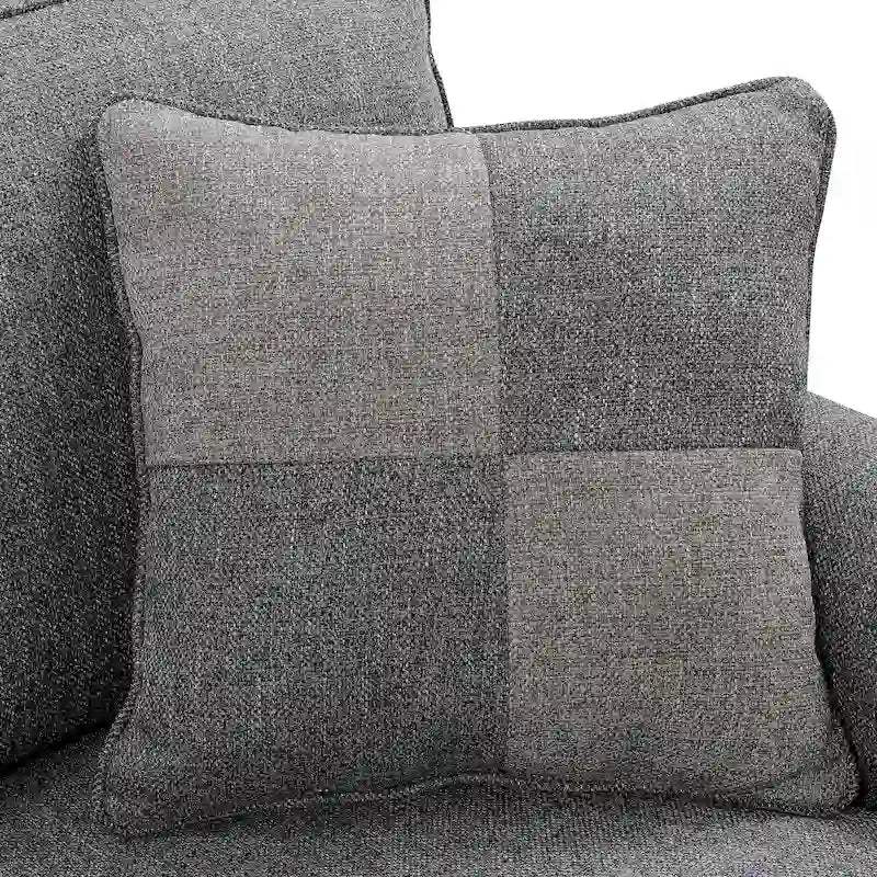 Canapés modulaires en forme de L en tissu de lin transitoire Nele par Furniture of America