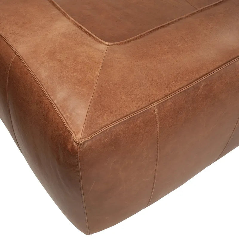 Canapé de salon en cuir pleine fleur UR Canapé moderne en cuir véritable pour salon - 100W x 43D x 26.25H