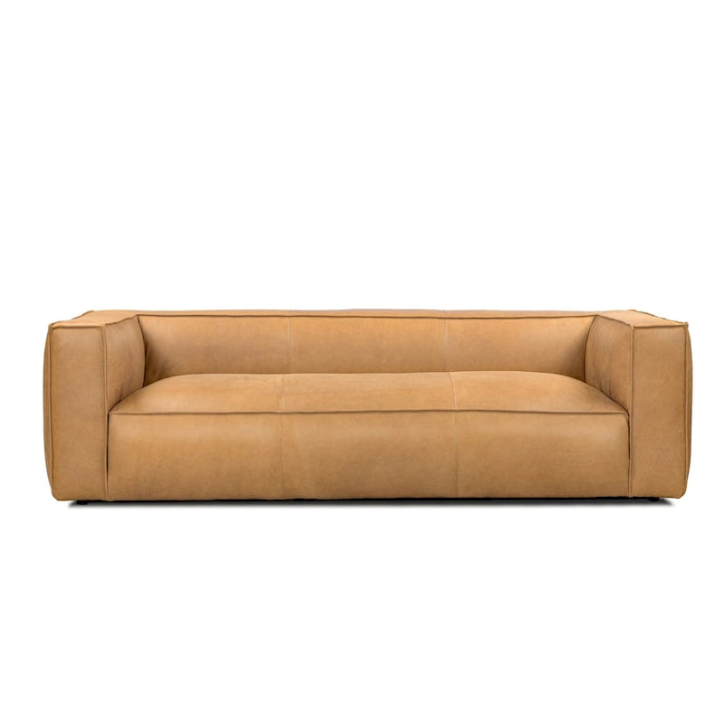 Canapé de salon en cuir pleine fleur UR Canapé moderne en cuir véritable pour salon - 100W x 43D x 26.25H