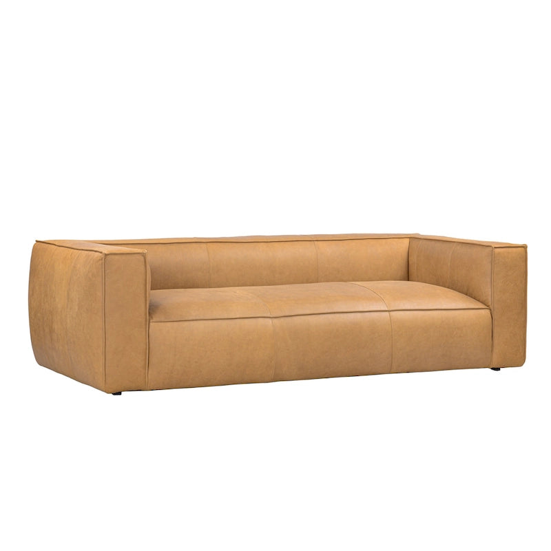 Canapé de salon en cuir pleine fleur UR Canapé moderne en cuir véritable pour salon - 100W x 43D x 26.25H