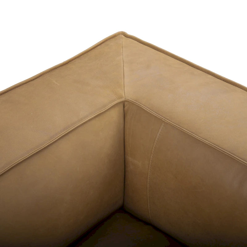 Canapé de salon en cuir pleine fleur UR Canapé moderne en cuir véritable pour salon - 100W x 43D x 26.25H