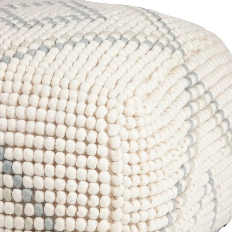 Pouf en Laine et Coton de Nouvelle-Zélande