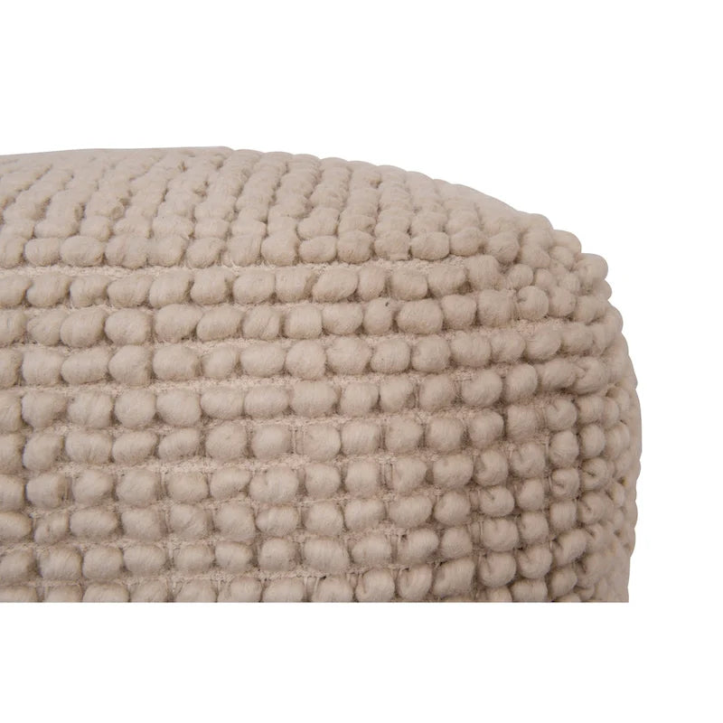 Pouf en Laine et Coton de Nouvelle-Zélande