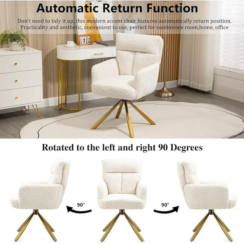 Chaise pivotante Howtai pour salon, cuisine, salle à manger