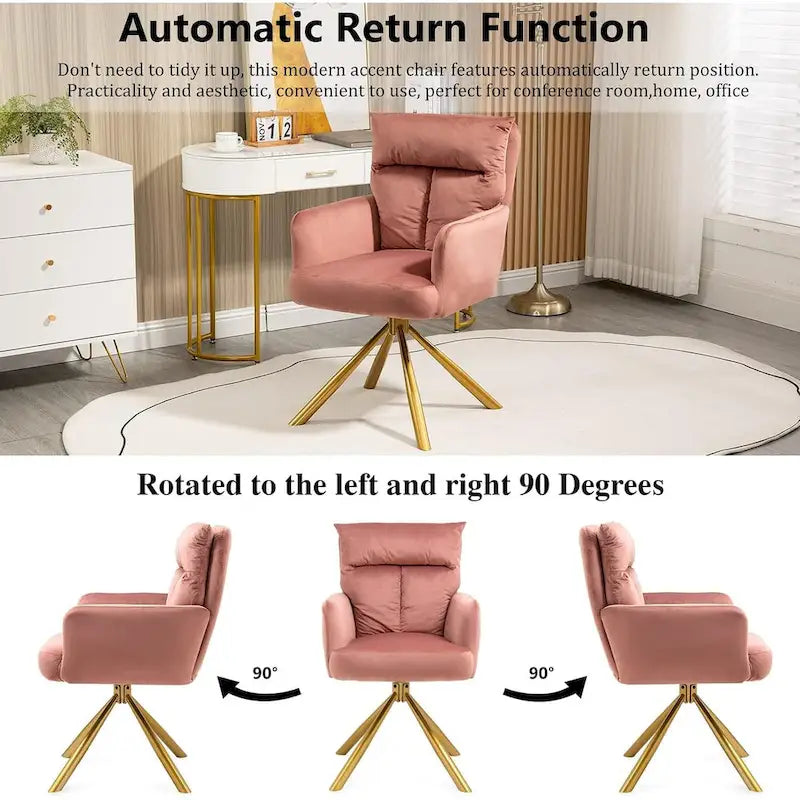 Chaise pivotante Howtai pour salon, cuisine, salle à manger
