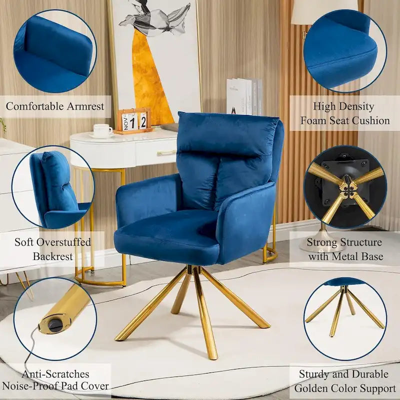 Chaise pivotante Howtai pour salon, cuisine, salle à manger
