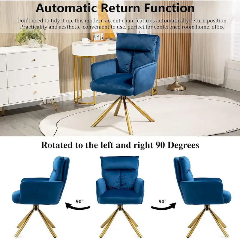 Chaise pivotante Howtai pour salon, cuisine, salle à manger