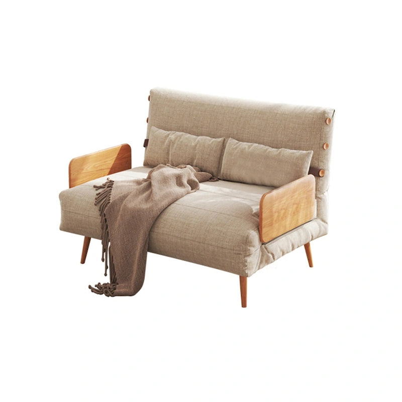 JASIWAY Canapé-lit deux places rembourré 43,3 po, Beige