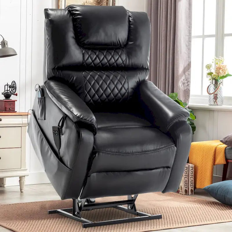 Fauteuil inclinable électrique double à levage de puissance de 35,5 W, massage et chauffage, 180 degrés