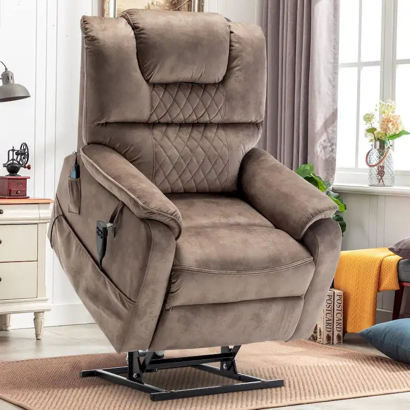 Fauteuil inclinable électrique double à levage de puissance de 35,5 W, massage et chauffage, 180 degrés