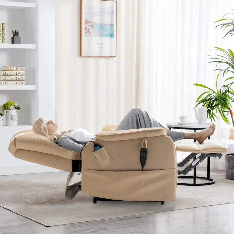 Fauteuil inclinable électrique double à levage de puissance de 35,5 W, massage et chauffage, 180 degrés
