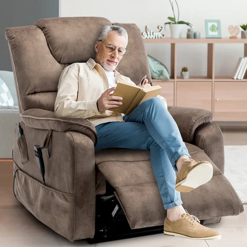 Fauteuil inclinable électrique double à levage de puissance de 35,5 W, massage et chauffage, 180 degrés