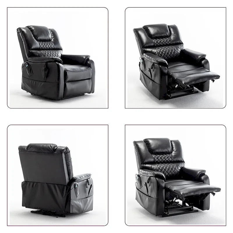 Fauteuil inclinable électrique double à levage de puissance de 35,5 W, massage et chauffage, 180 degrés