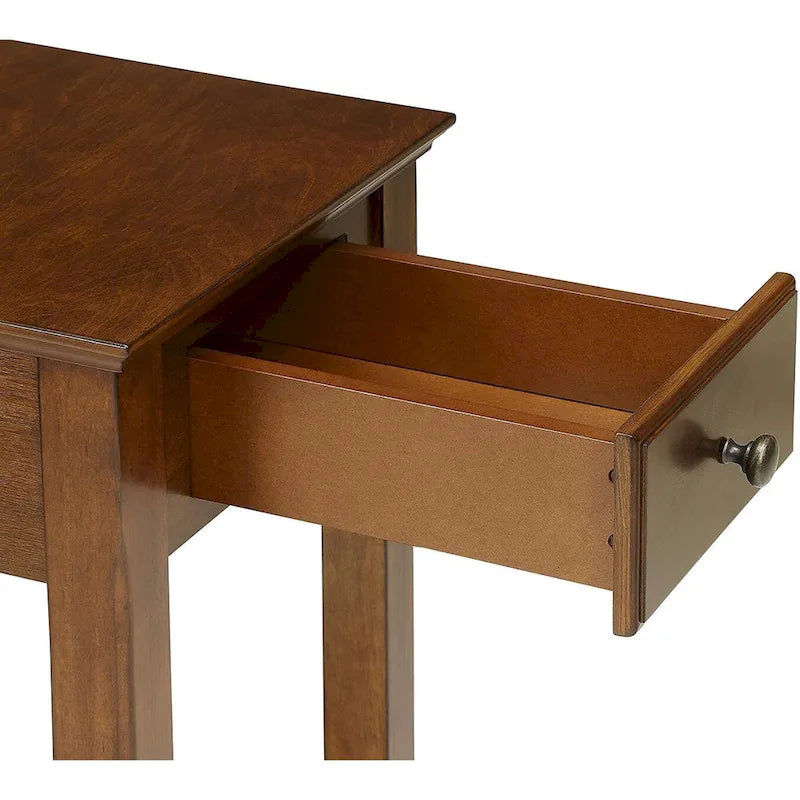 Table d'appoint en bois avec 1 tiroir