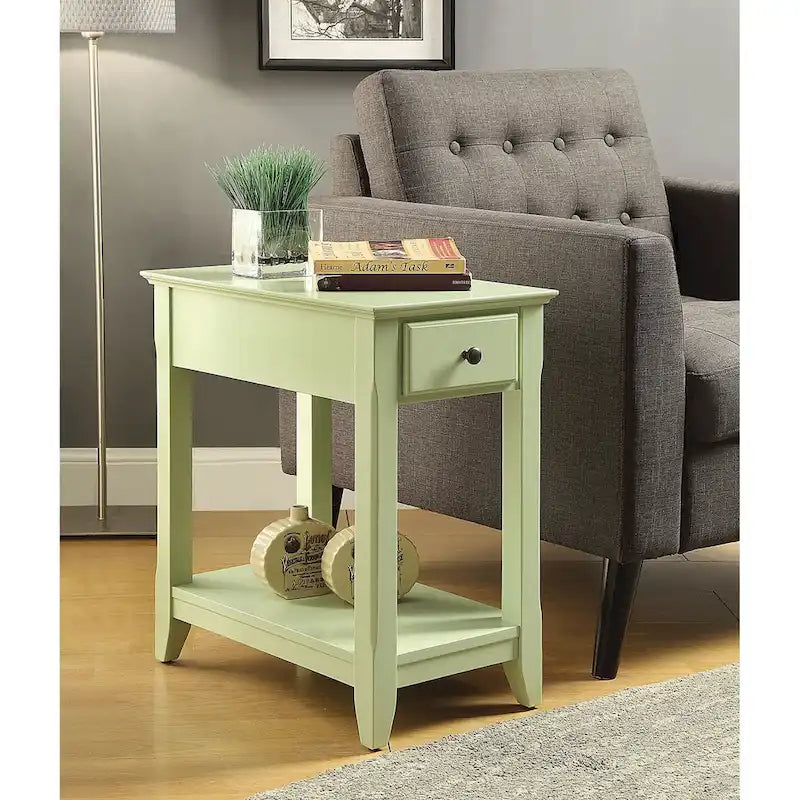 Table d'appoint en bois avec 1 tiroir