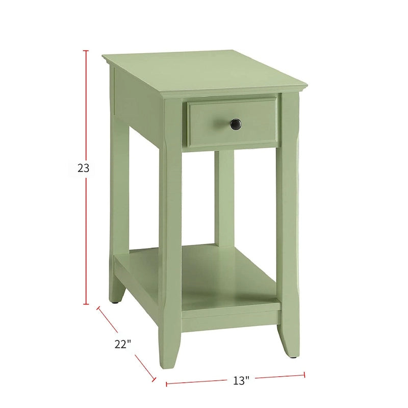 Table d'appoint en bois avec 1 tiroir