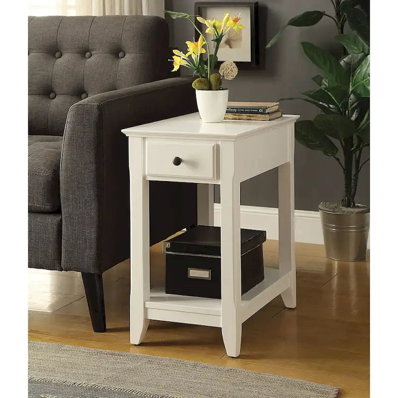 Table d'appoint en bois avec 1 tiroir