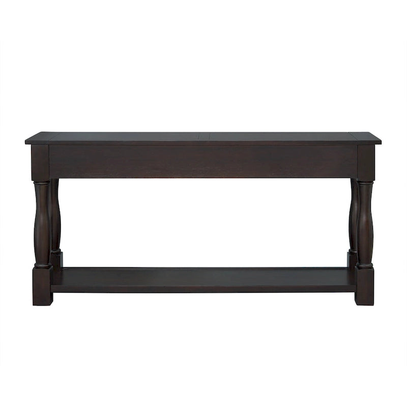 Merax Table console extra-épaisse de 64 po de long avec tiroirs et étagère