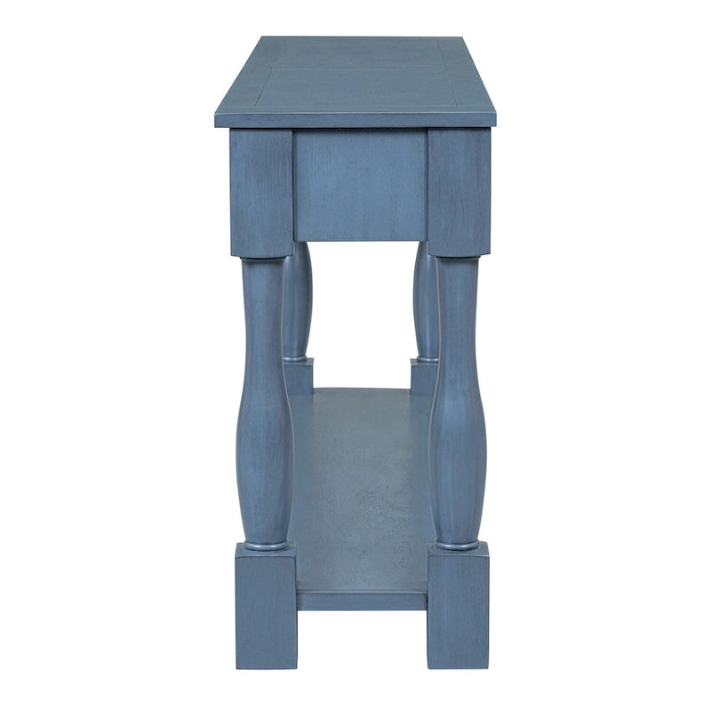 Merax Table console extra-épaisse de 64 po de long avec tiroirs et étagère