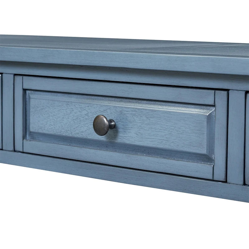 Merax Table console extra-épaisse de 64 po de long avec tiroirs et étagère