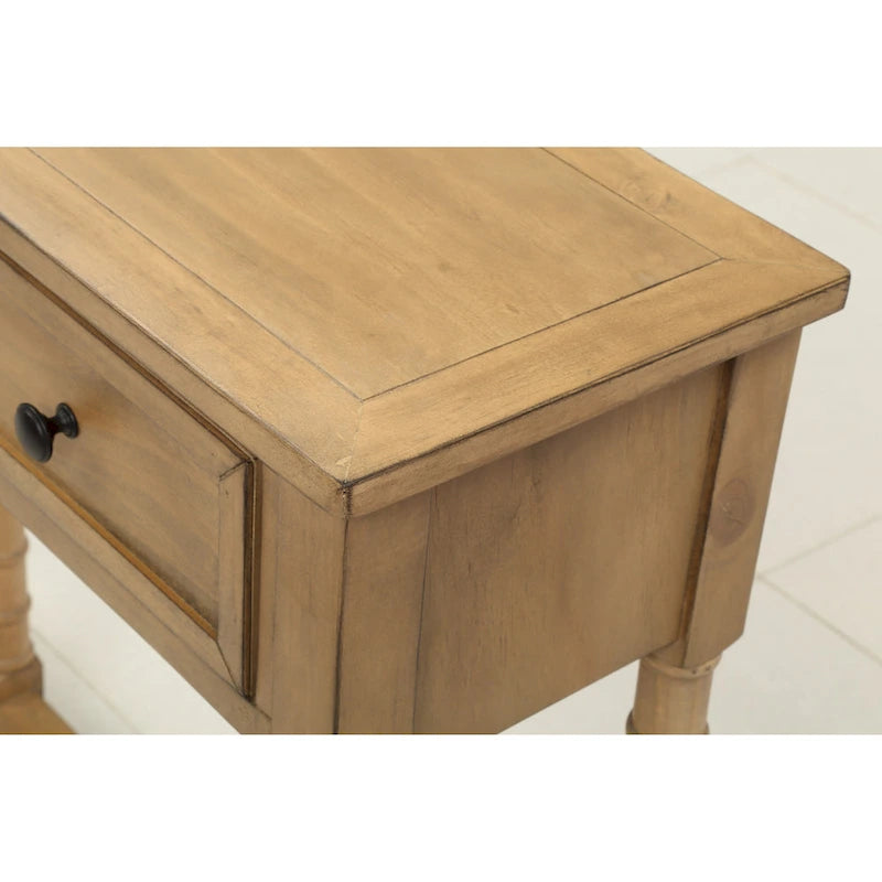 Console Table Table d'appoint Montage facile avec deux tiroirs de rangement et étagère inférieure pour le salon, l'entrée