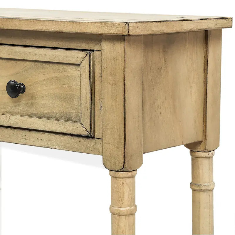 Console Table Table d'appoint Montage facile avec deux tiroirs de rangement et étagère inférieure pour le salon, l'entrée
