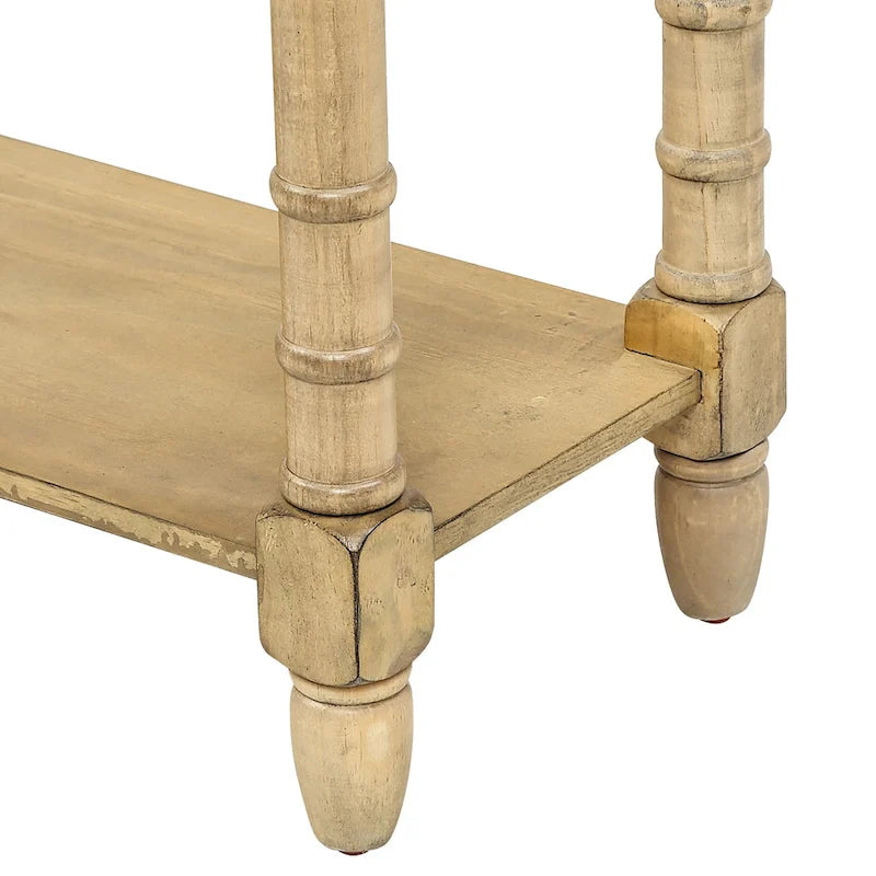 Console Table Table d'appoint Montage facile avec deux tiroirs de rangement et étagère inférieure pour le salon, l'entrée