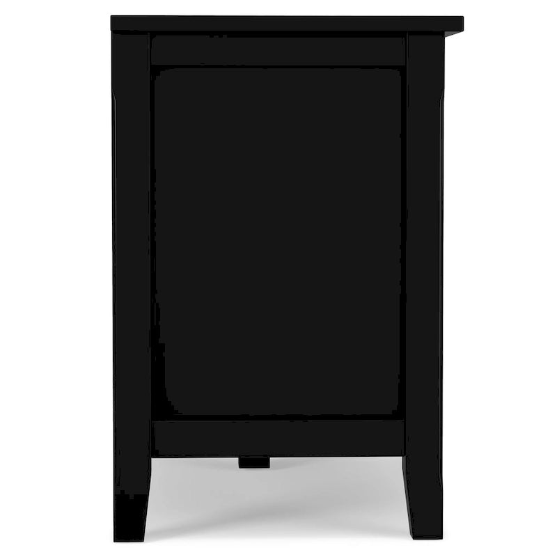 Meuble TV WYNDENHALL Norfolk en BOIS MASSIF de 72 pouces de large pour téléviseurs jusqu'à 80 pouces - 72 L x 17,5 P x 26 H