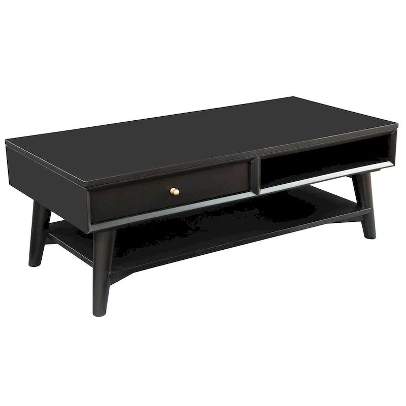 Table basse Flynn Mid Century Modern à 1 tiroir par Alpine Furniture