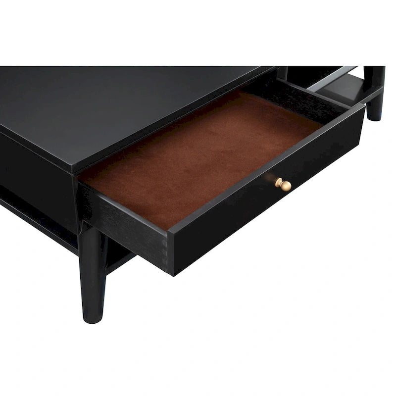 Table basse Flynn Mid Century Modern à 1 tiroir par Alpine Furniture