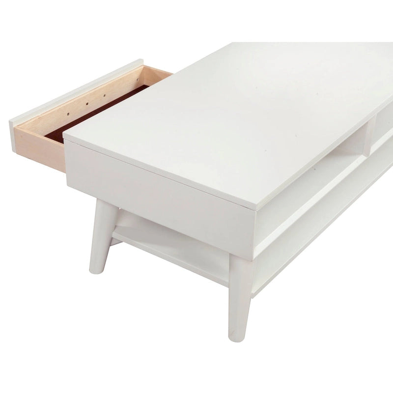 Table basse Flynn Mid Century Modern à 1 tiroir par Alpine Furniture