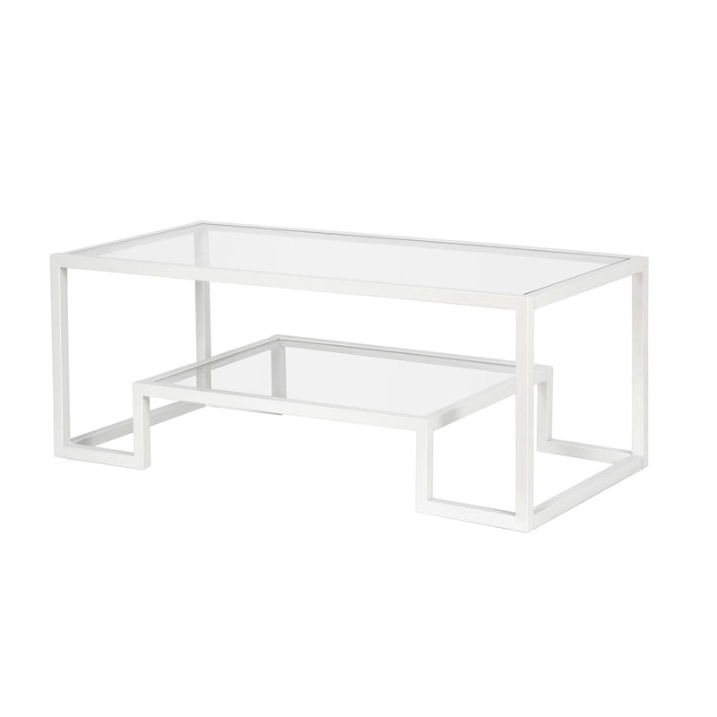 Table basse contemporaine en métal et verre Artemis