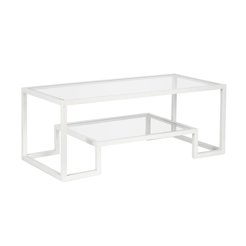 Table basse contemporaine en métal et verre Artemis