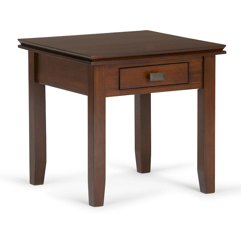 WYNDENHALL Stratford Table d'appoint carrée de style transitoire en BOIS MASSIF de 21 po de largeur