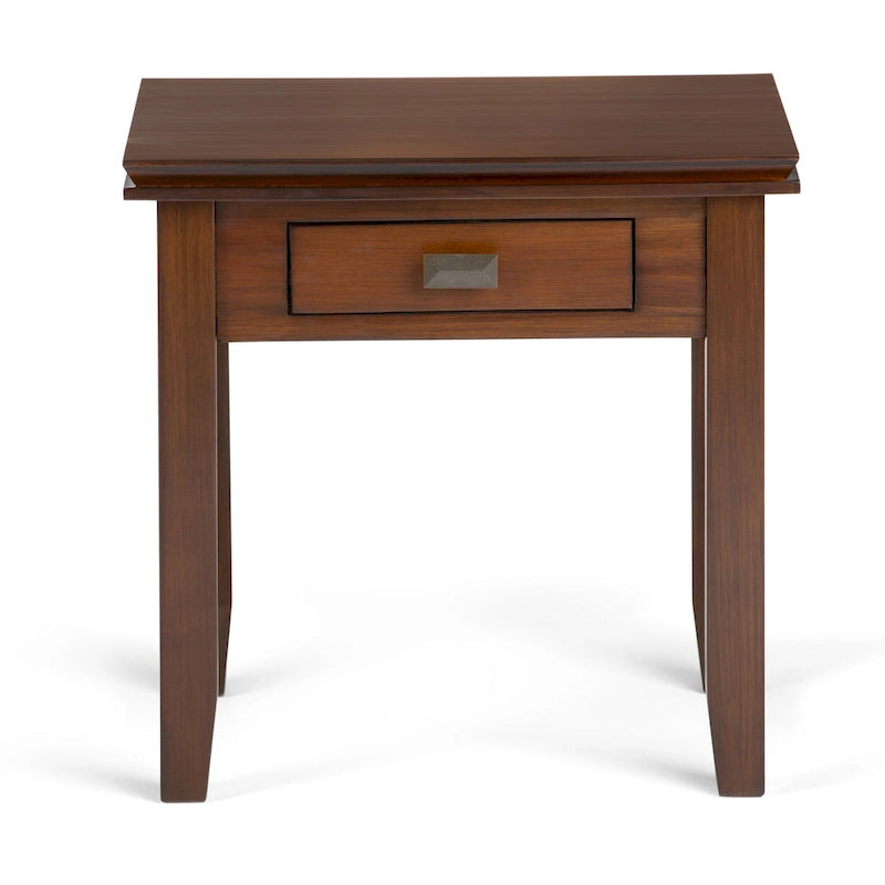 WYNDENHALL Stratford Table d'appoint carrée de style transitoire en BOIS MASSIF de 21 po de largeur
