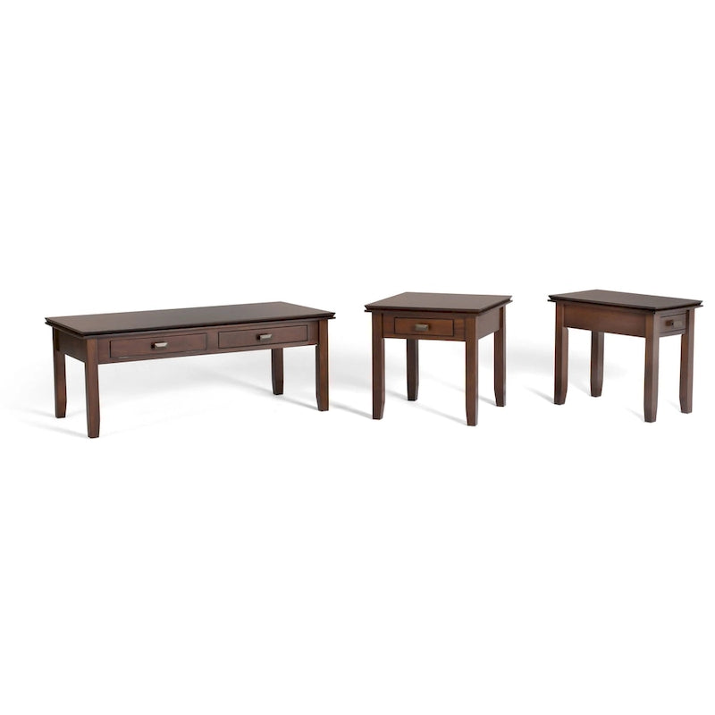 WYNDENHALL Stratford Table d'appoint carrée de style transitoire en BOIS MASSIF de 21 po de largeur