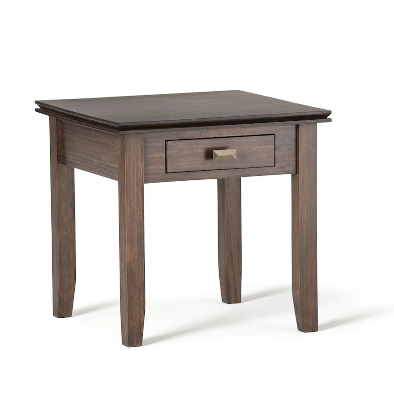 WYNDENHALL Stratford Table d'appoint carrée de style transitoire en BOIS MASSIF de 21 po de largeur