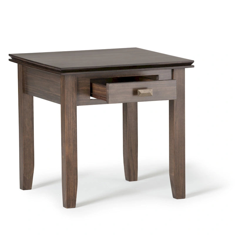 WYNDENHALL Stratford Table d'appoint carrée de style transitoire en BOIS MASSIF de 21 po de largeur