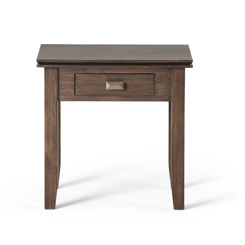 WYNDENHALL Stratford Table d'appoint carrée de style transitoire en BOIS MASSIF de 21 po de largeur