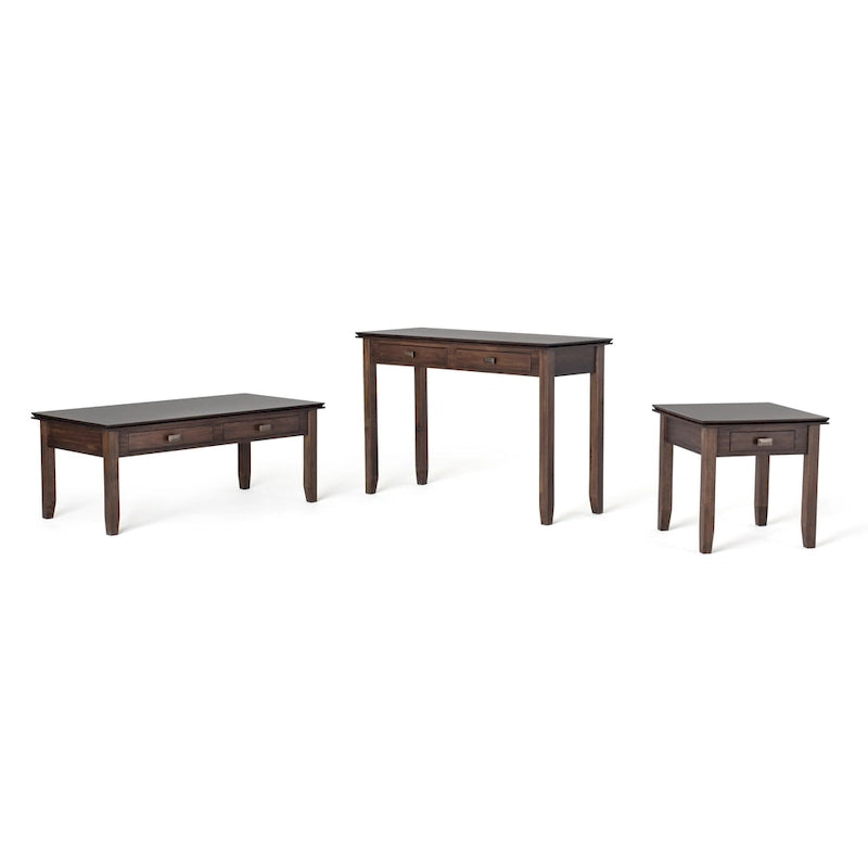 WYNDENHALL Stratford Table d'appoint carrée de style transitoire en BOIS MASSIF de 21 po de largeur