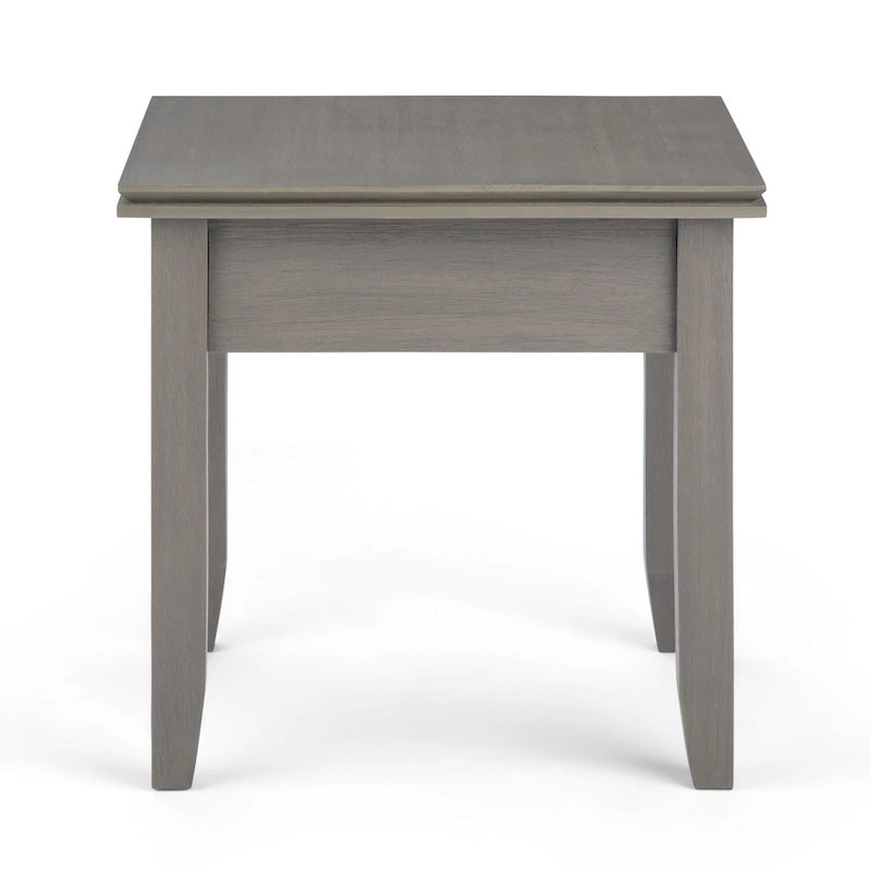 WYNDENHALL Stratford Table d'appoint carrée de style transitoire en BOIS MASSIF de 21 po de largeur