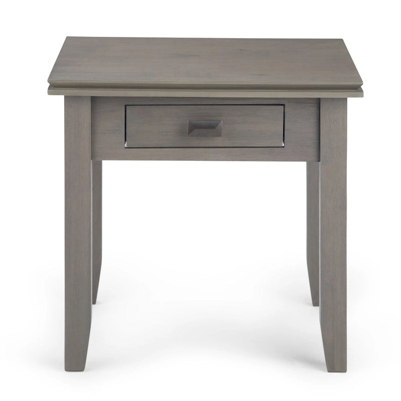 WYNDENHALL Stratford Table d'appoint carrée de style transitoire en BOIS MASSIF de 21 po de largeur