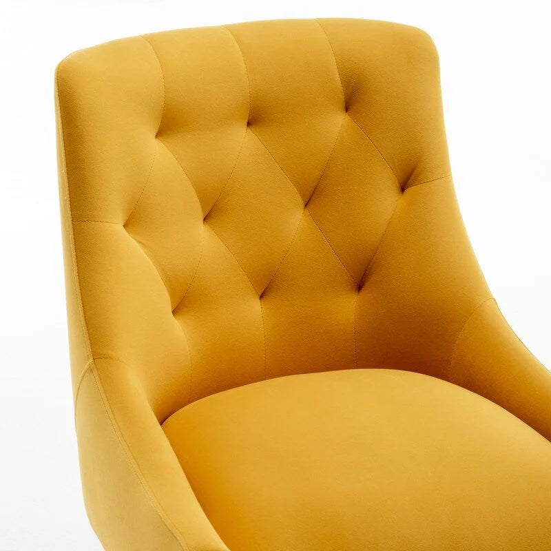 Lot de 2 chaises de salle à manger modernes, chaises d'appoint rembourrées sans accoudoirs avec dossier capitonné et poignée.