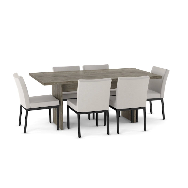 Ensemble de salle à manger Amisco Jeffrey 72 et chaises Perry, 7 pièces