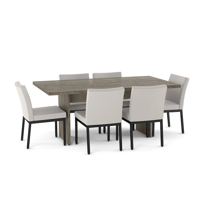 Ensemble de salle à manger Amisco Jeffrey 72 et chaises Perry, 7 pièces