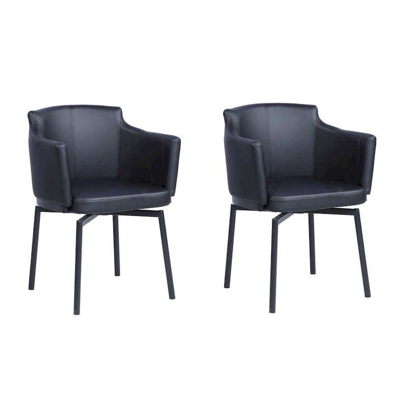 Somette Modern Club Arm Chair avec pivot à mémoire, ensemble de 2